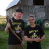 Filmmaker Mark Polonia and I on the PA set of RETURN TO SPLATTER FARM in 2019.