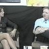 Actor and Filmmaker Jeff Kirkendall being interviewed by host Leanne Sandbrook for "Area Filmmaker's Showcase: An Inside Look".