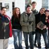 Behind the Scenes of AMITYVILLE DEATH HOUSE from Polonia Brothers Entertainment. Pictured are (from left to right) Anthony Polonia, Kyrsten St. Pierre, Houston Baker, Michael Merchant, Director Mark Polonia and Cassandra Hayes.