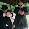 Todd Carpenter (left) and Steve Diasparra (right) as cops in JURASSIC PREY from Polonia Brothers Entertainment.