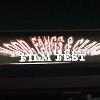 Inside marquee for The Blood, Fangs & Claws Halloween Film Fest at The Madison Theater, Albany, NY on October 31st, 2006.