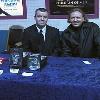 Filmmakers Michael Kazlo II and Jeff Kirkendall at The Blood, Fangs & Claws Halloween Film Fest at The Madison Theater, Albany, NY on October 31st, 2006.