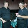 Filmmakers Joe Bagnardi and Bruce G. Hallenbeck at the Upstate New York Area Premiere of JB Productions' anthology horror movie THE EDGE OF REALITY at Broadway Joe's Theatre Grill, September 19th, 2003.