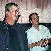 Ron Rausch and Gary Secor at the Upstate New York Area Premiere of JB Productions' anthology horror movie THE EDGE OF REALITY at Broadway Joe's Theatre Grill, September 19th, 2003.