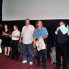 From left to right: Bruce G. Hallenbeck, Rosa Hallenbeck, Mary Kay Hilko, Gary Secor, Dan Bailey, Jeff Kirkendall and Joe Bagnardi at the Upstate New York Area Premiere of JB Productions' anthology horror movie THE EDGE OF REALITY at Broadway Joe's Theatre Grill, September 19th, 2003.