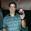 Actor Bill Chaput with his award at the Upstate New York Area Premiere of JB Productions' anthology horror movie THE EDGE OF REALITY at Broadway Joe's Theatre Grill, September 19th, 2003.