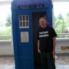 At Scare-A-Con 2015 in Verona, New York, Saturday, September 12th. Yours Truly posing by The Tardis. 