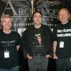 At Scare-A-Con 2014 in Verona, NY, Saturday, September 13th. (From left to right) Michael Kazlo II, James Carolus and I at the Archangel Productions table (Photo 1).