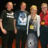 FantaCon 2015, Empire State Plaza, Albany NY - From left to right: Yours Truly, Joe Bagnardi, Hammer Horror star Veronica Carlson, and Bruce Hallenbeck. It was an honor to meet genre luminary Veronica Carlson! 